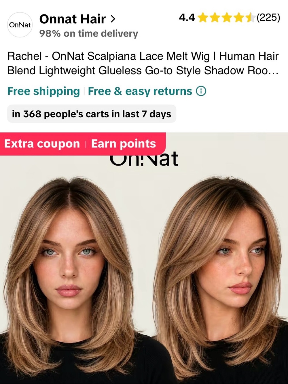 Rachel Lace Melt Wig in Shadow Root Blonde